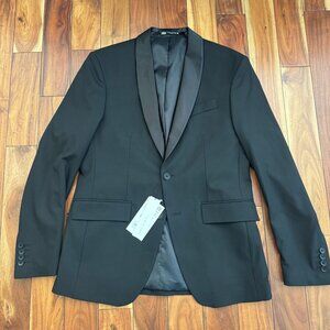 Zara Tuxedo Blazer 40R Black